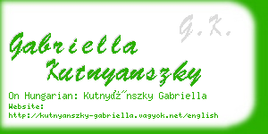 gabriella kutnyanszky business card